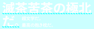 滅茶苦茶の極北だ。超文学だ。最高の抱き枕だ。