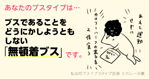 あなたのブスタイプは…「無頓着ブス」です。