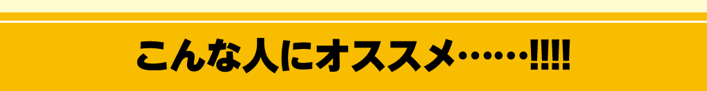 こんな人にオススメ……!!!!