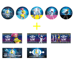 「スペースチャンネル5 VR」オリジナル缶バッジ＆ステッカー（缶バッジ1種+ステッカー1種ランダムセット）